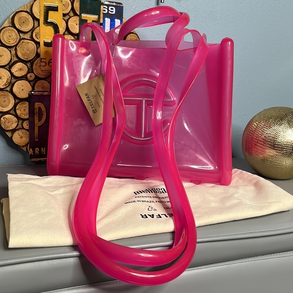 Melissa x Telfar Medium Jelly Shopper - Clear Pink - Picture 6 of 9